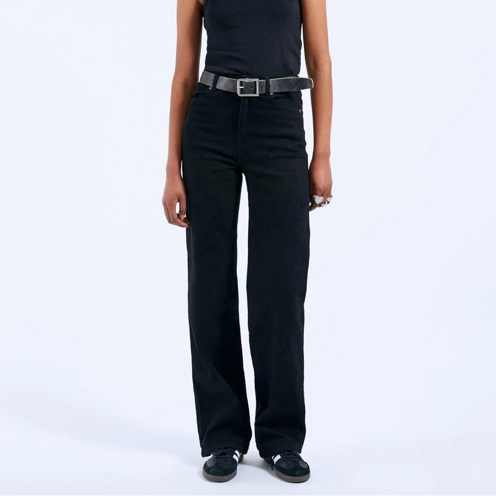 Dr. Denim Moxy Straight Leg Jean in Solid Black S